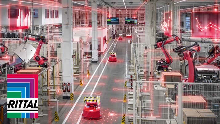 Innenansicht einer Industriehalle von Rittal